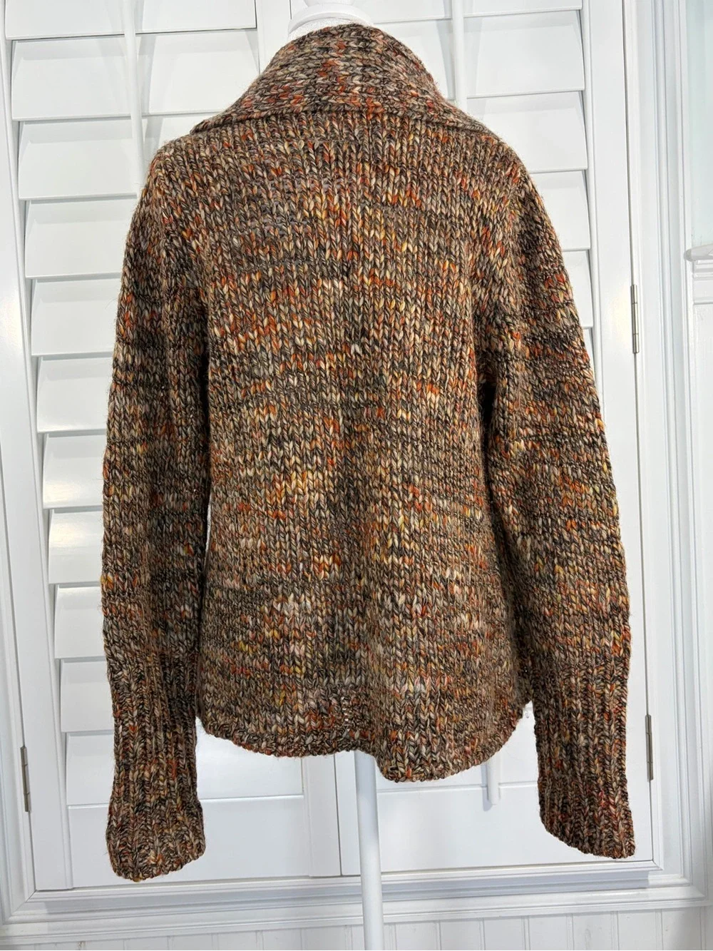 Talbots Alpaca-Blend Open-Front Chunky Cardigan (L)
